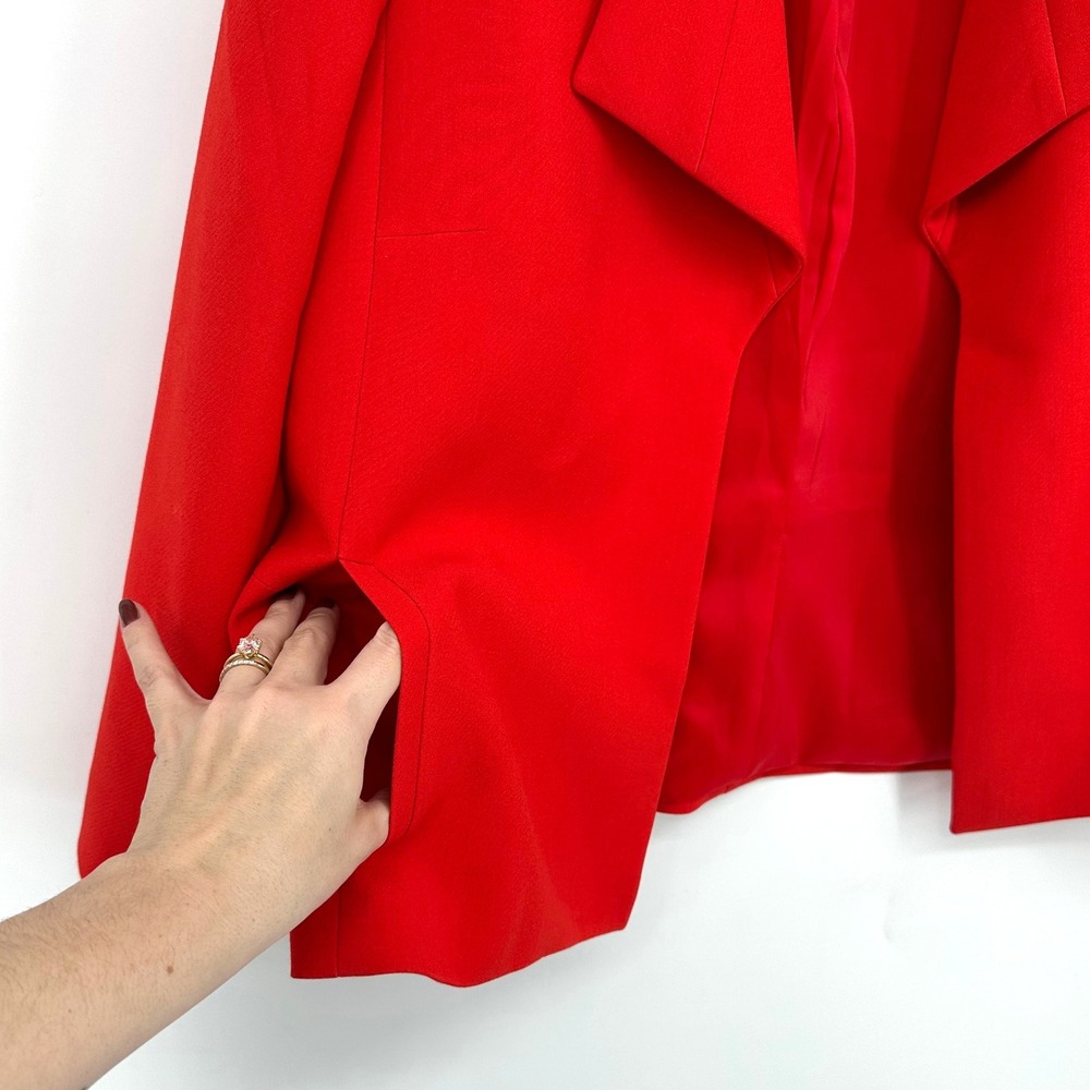 NWT TALBOTS $169 Solid Red Lined Open Front Lapel… - image 7